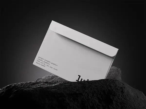 Luiro, Envelope Mockup on Stone Surface, US 09