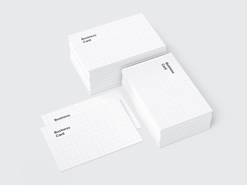 Business Card Mockups, EU-Angled, 14