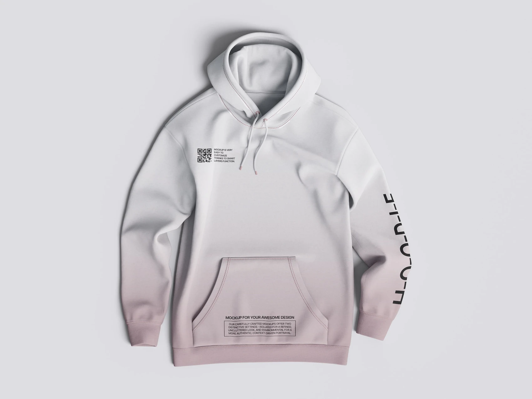 Hoodie top view mockup, 03 1