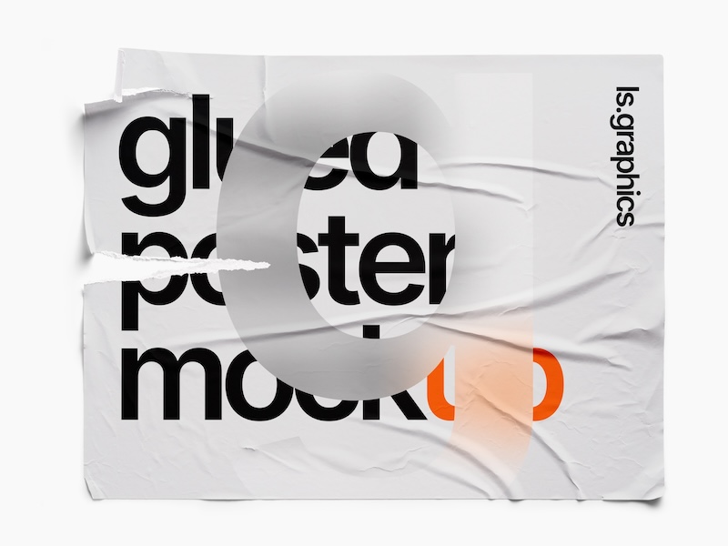 Glued Paper Mockup, US, Glossy, 22