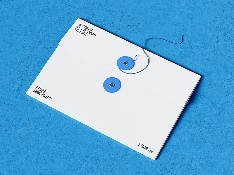 Free String Tie Envelope Mockup