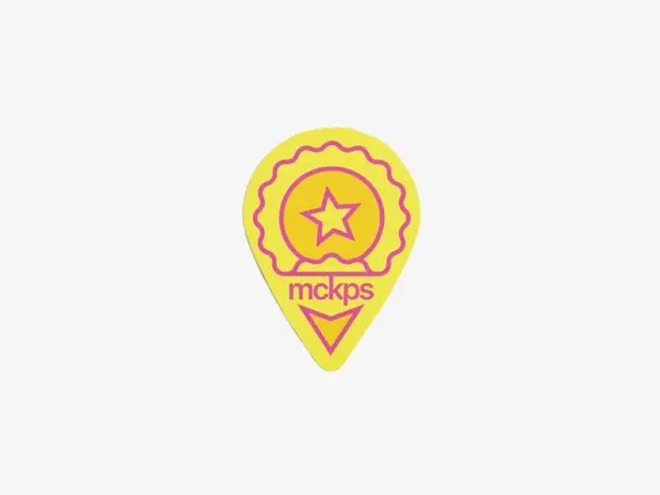 Torn Sticker Mockup, Scene 19