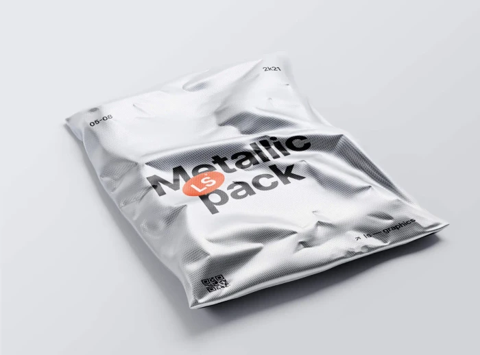 Free Metallic Package Mockup