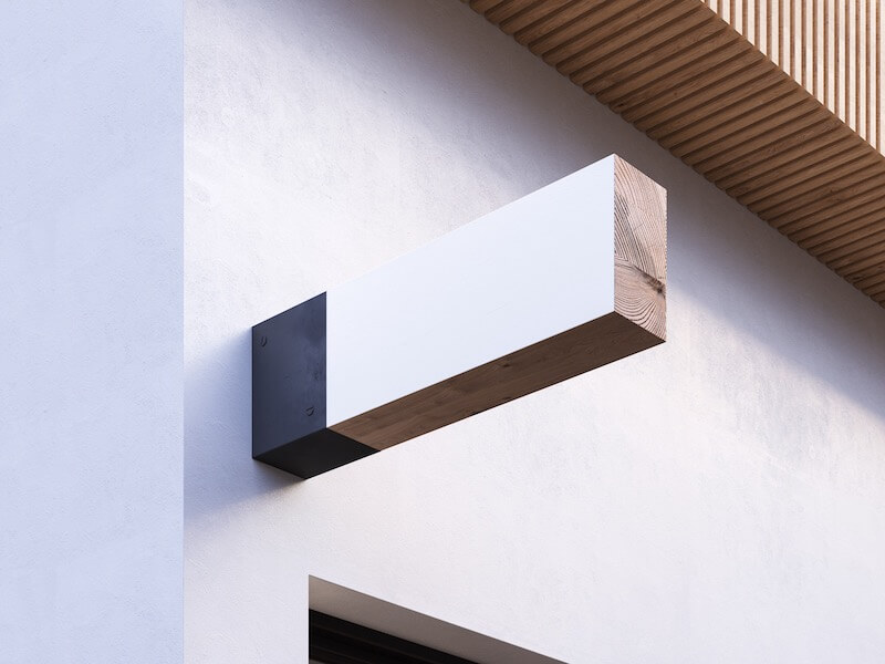 Sign Mockup, Wood, 01