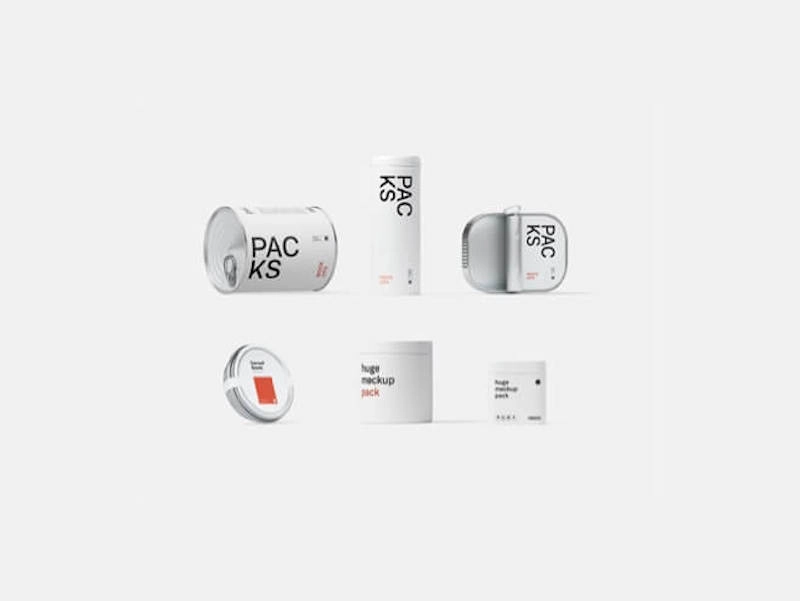 Tin Boxes and Canned Goods Mockups