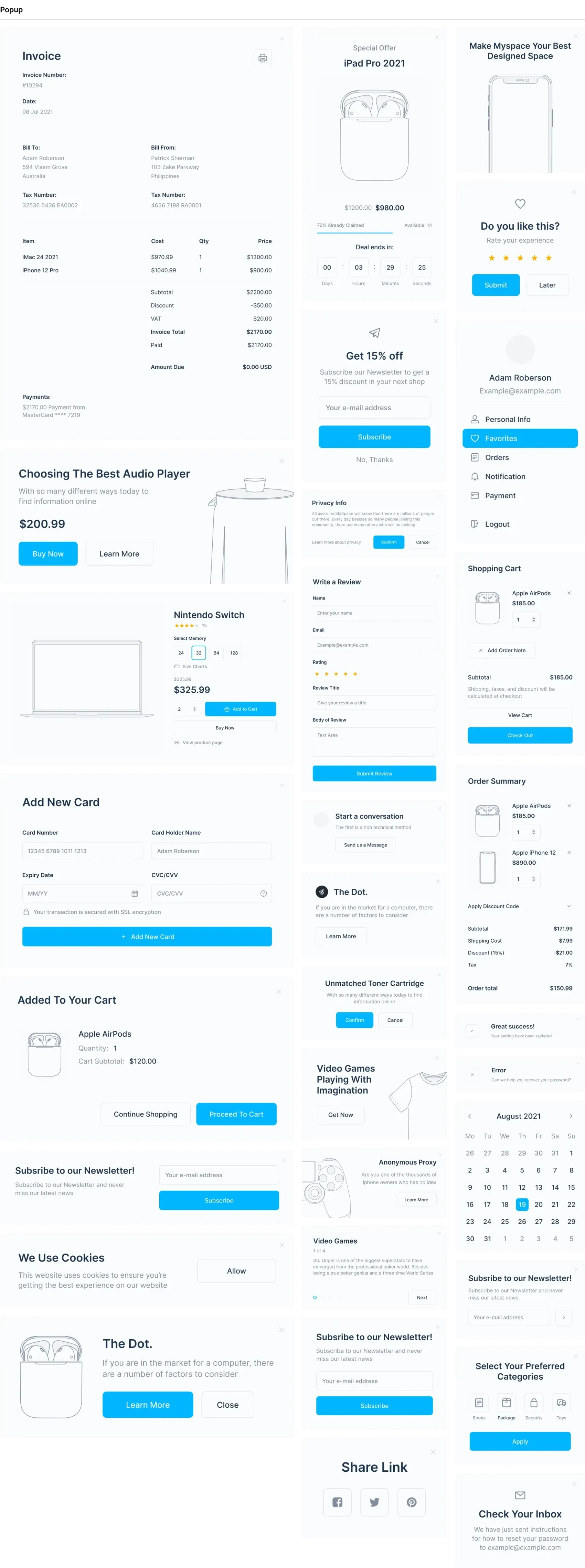 Wirekit: Ecommerce 12