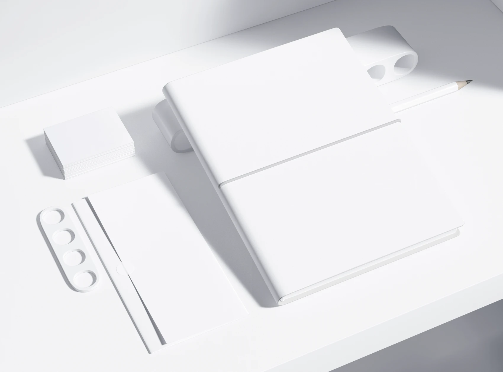 Free Notebook, Envelope and Business Card Mockup 2