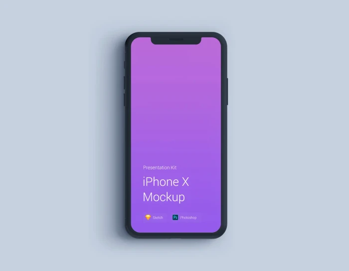 iPhone X Mockup, Changeable Materials