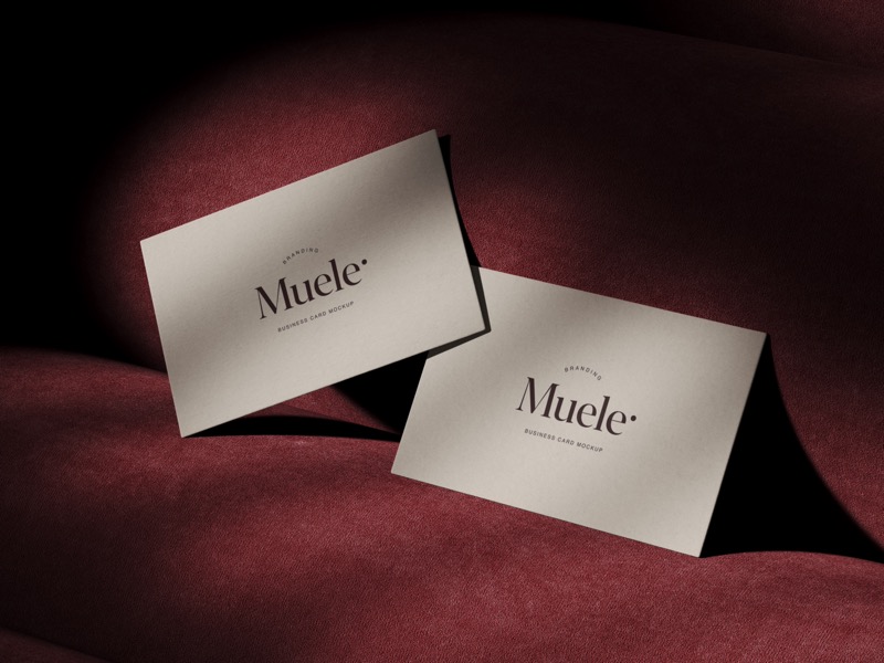 Muele, Business Card Mockups in Photorealistic Environment, EU, Scene 03