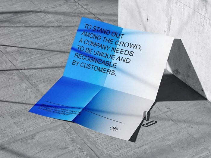 Qubus, Photorealistic Paper Mockup and Concrete Surfaces, US, 05