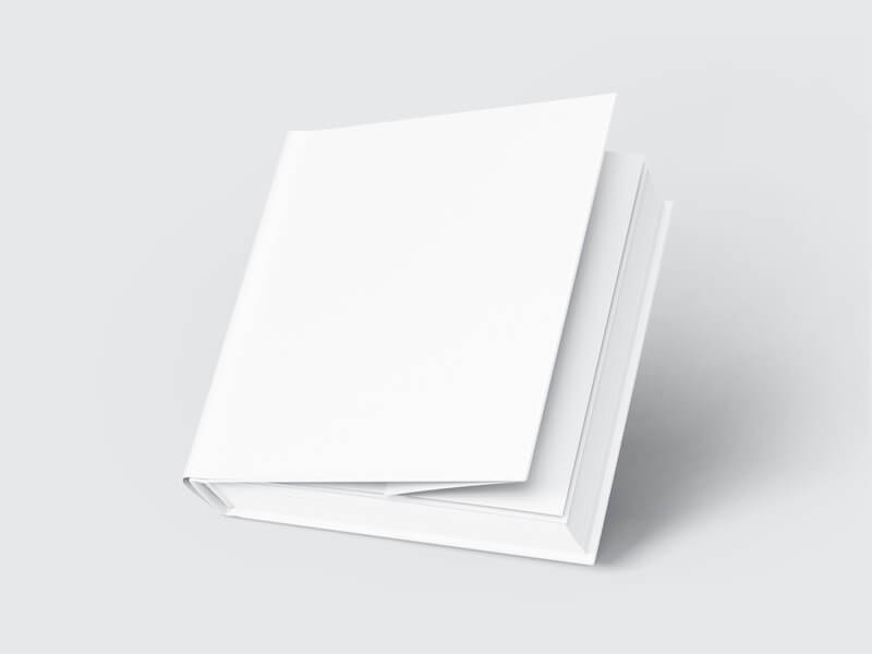 Book Mockup, Square-Angled, 01