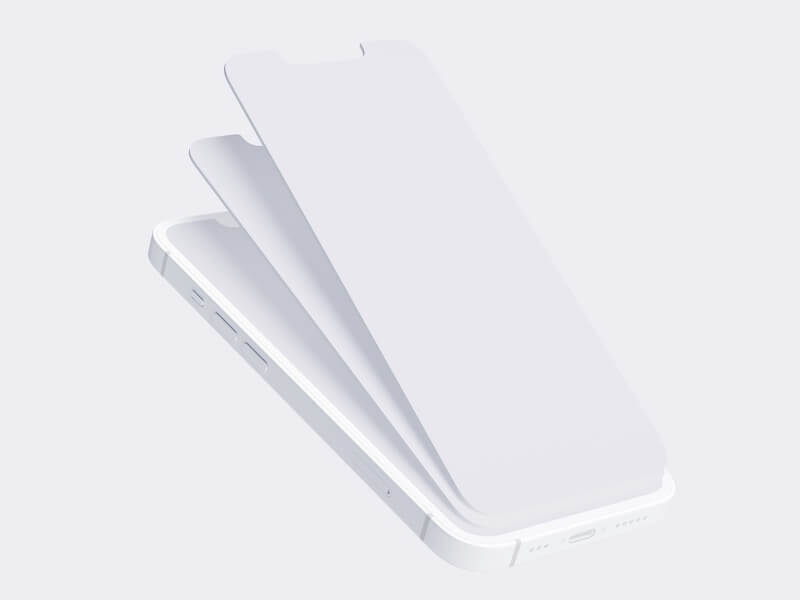 iPhone 13 Clay Mockups, 09