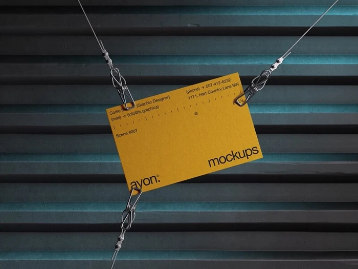 Ayon, Business Card Mockup, EU, 07