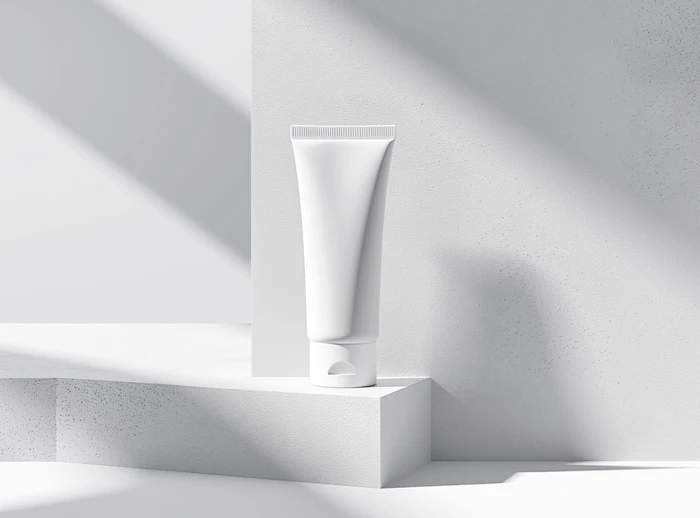 Free Minimalistic Cream Mockup