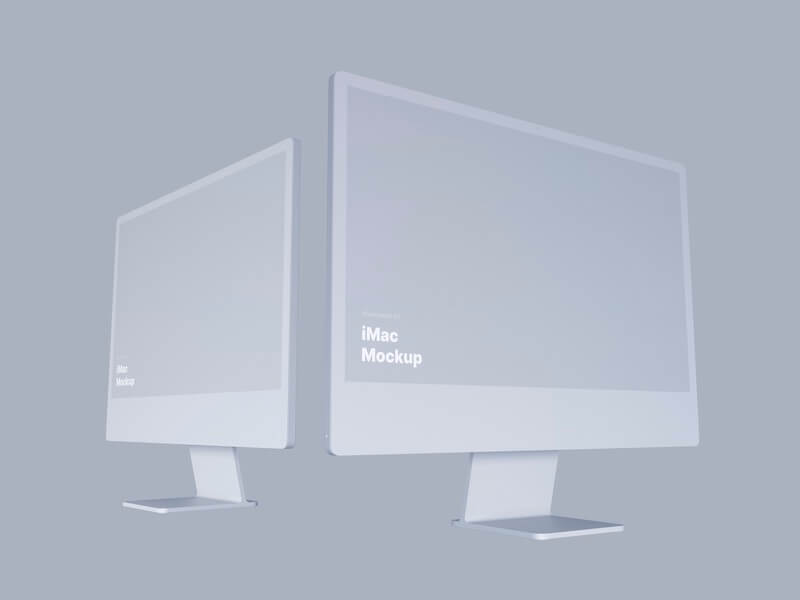 iMac 24-inch Clay Mockups, 05