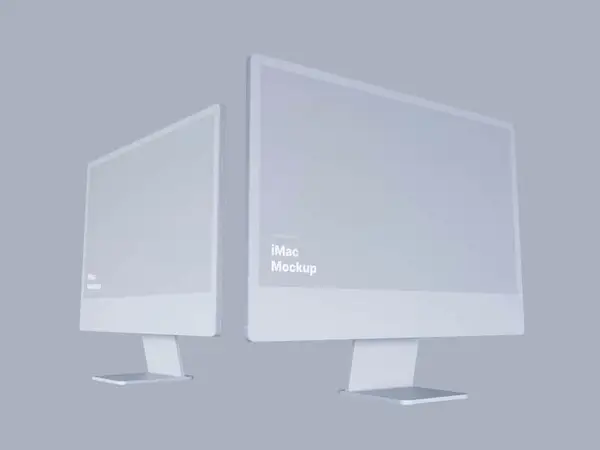 iMac 24-inch Clay Mockups, 05