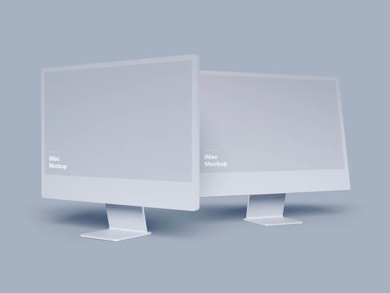 iMac 24-inch Clay Mockups, 12