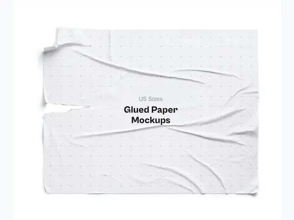 Glued Paper Mockup, US Glossy, 22