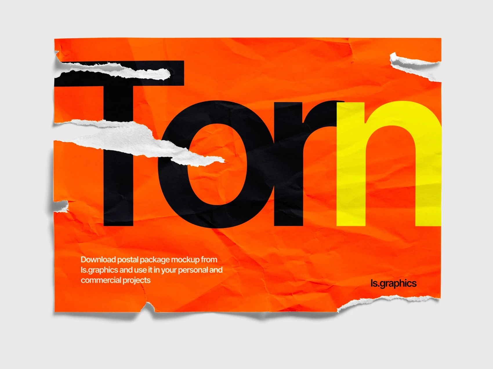 Torn Simple Poster Mockup, EU, 02 1