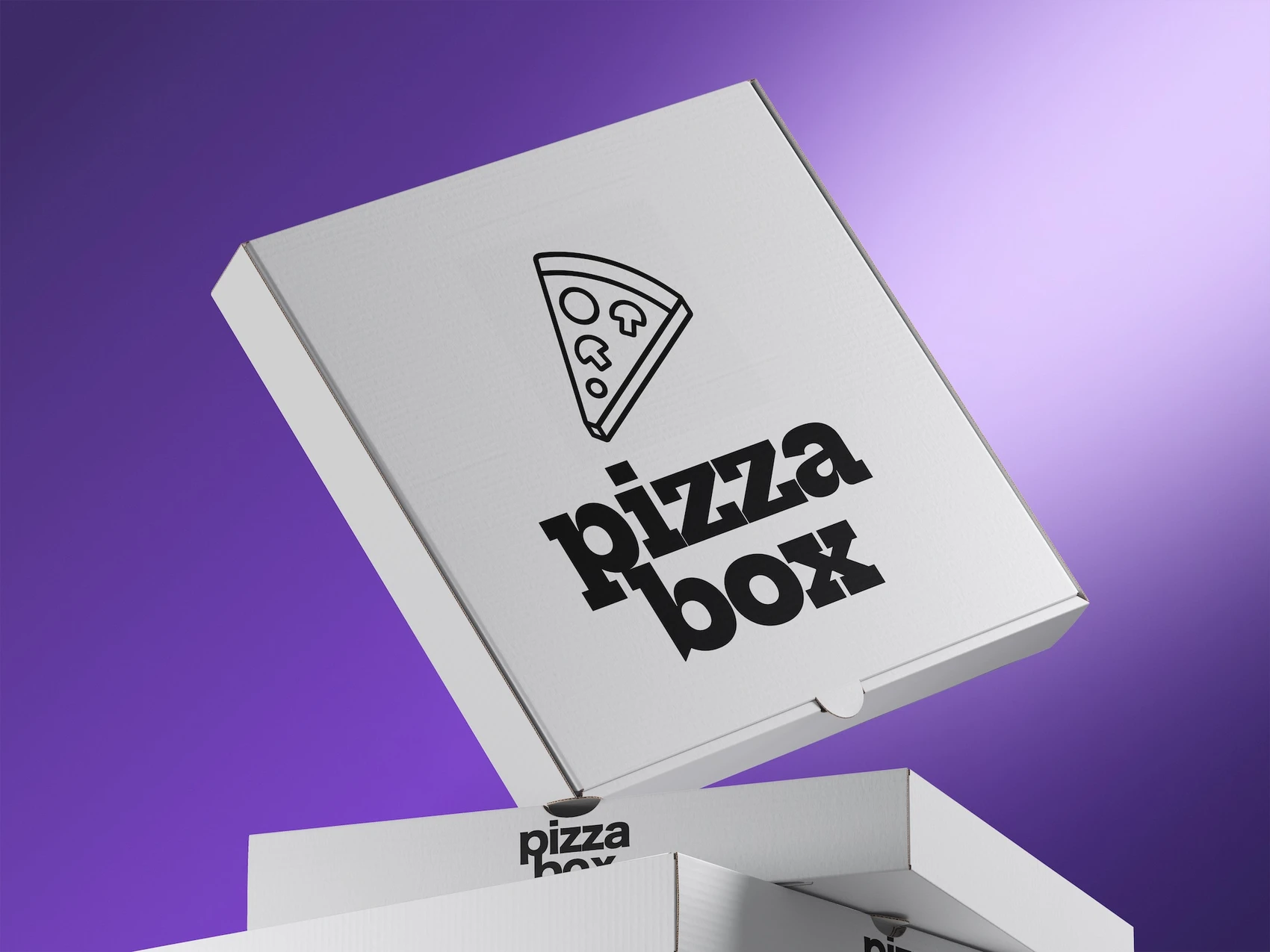 Minimal Pizza Box Branding Mockup 1
