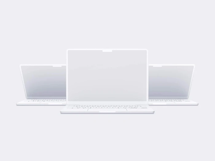 MacBook Air (M2) Clay Mockups, 11
