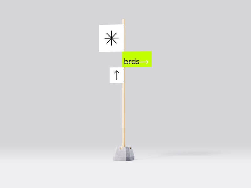 Sign Mockups on Wooden Rod, Isolated, 04