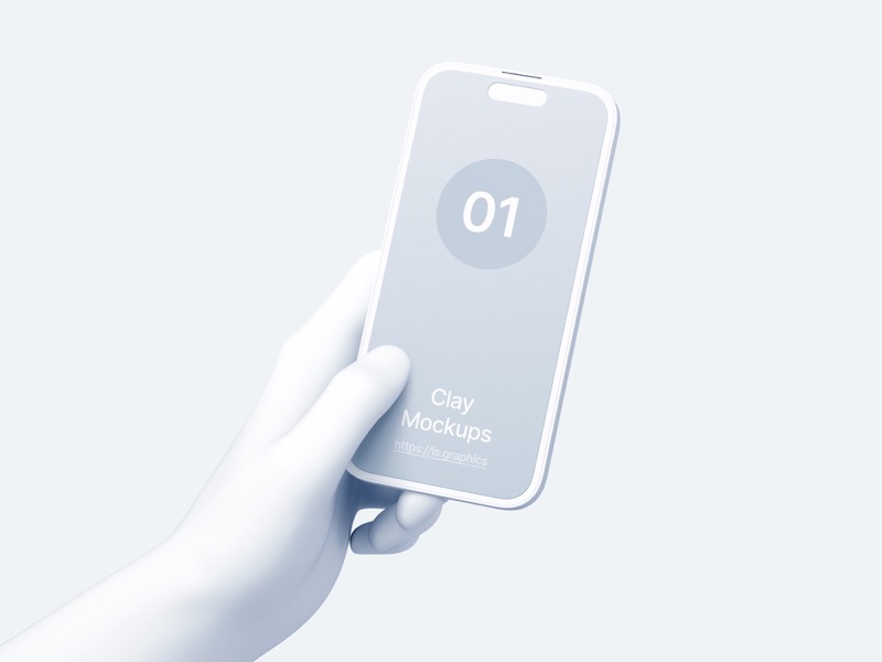 Hands Clay Mockups, 16