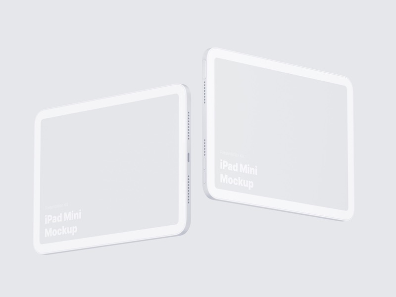 iPad Mini Clay Mockups, 11