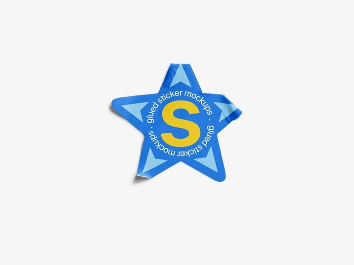 Glossy Sticker Mockup, Scene 33