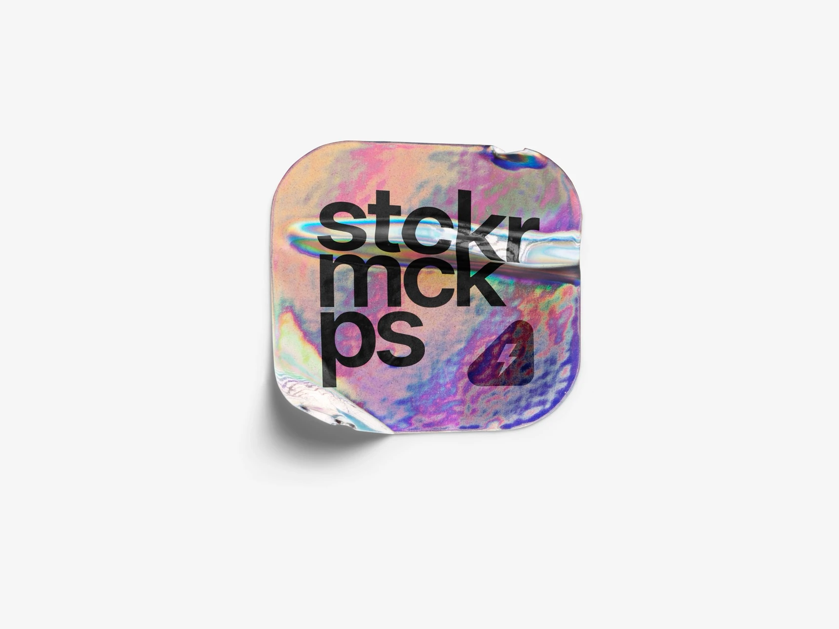 Holographic Sticker Mockup, Scene 34 1