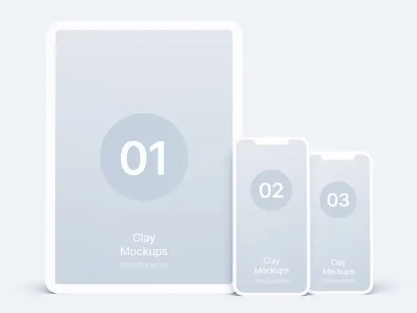 iPhone Clay Mockups, 10