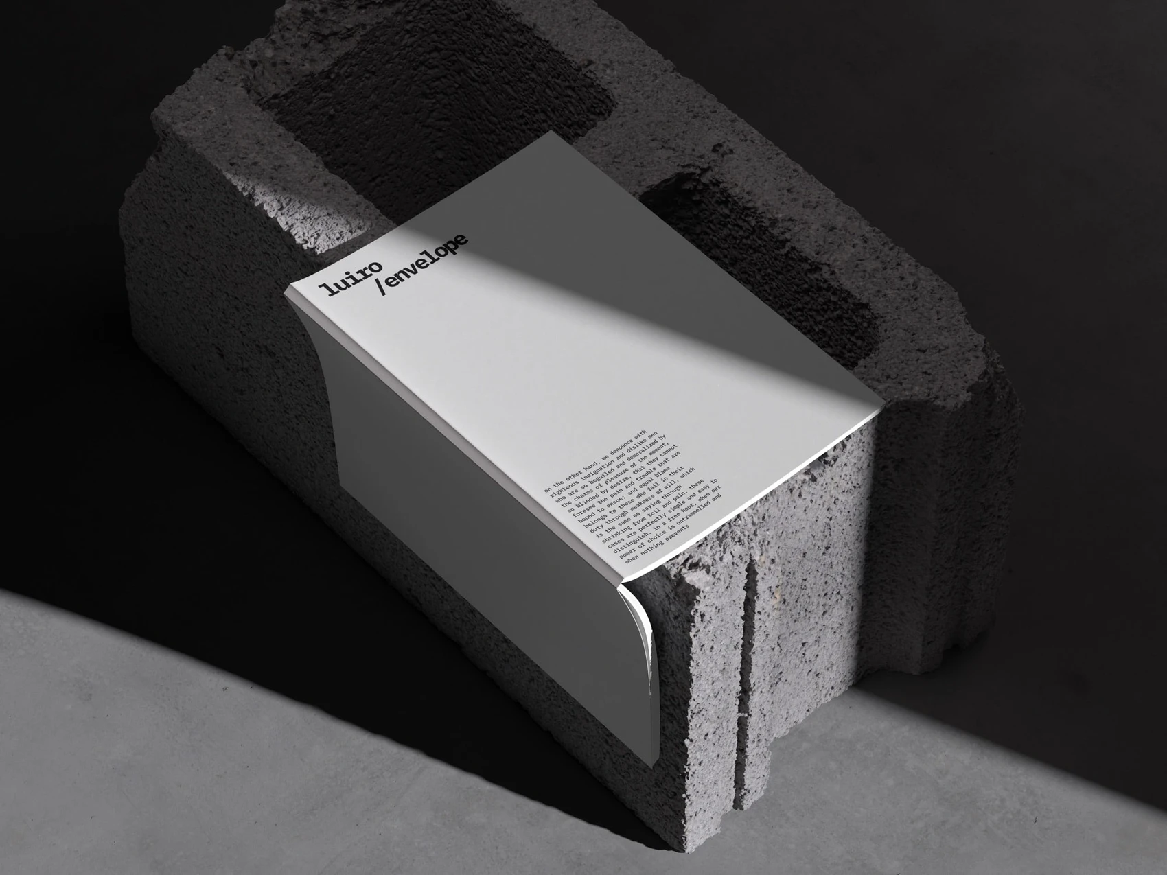 Luiro, Magazine Mockup on a Concrete Block, US 10 1