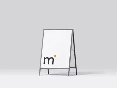 Double Sided A-Frame Sign Mockup, Isolated, 21