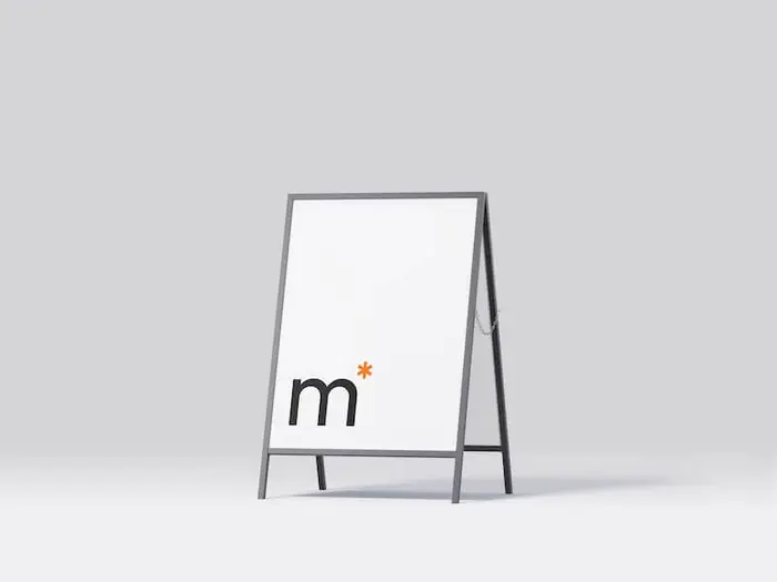 Double Sided A-Frame Sign Mockup, Isolated, 21