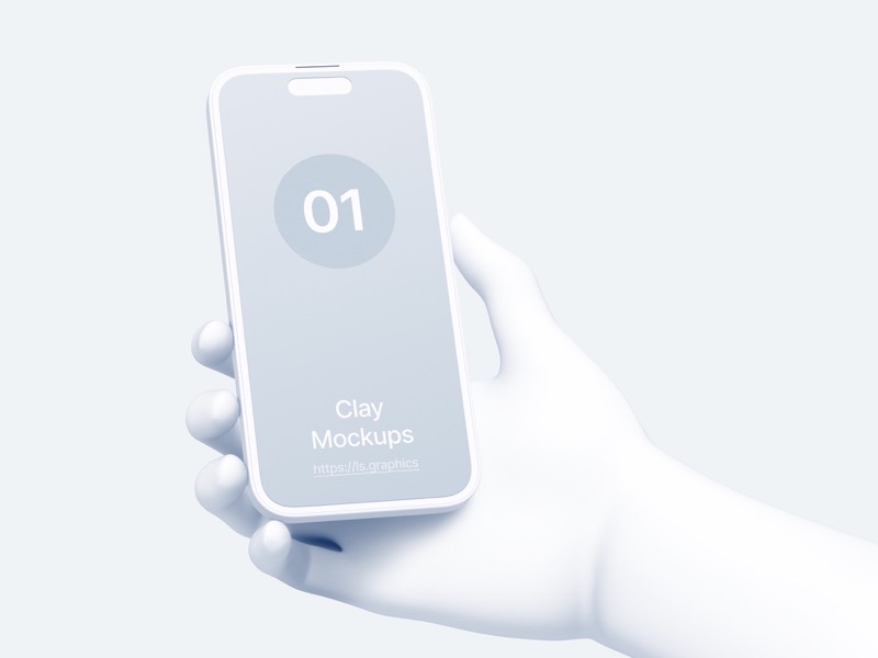 Hands Clay Mockups, 11