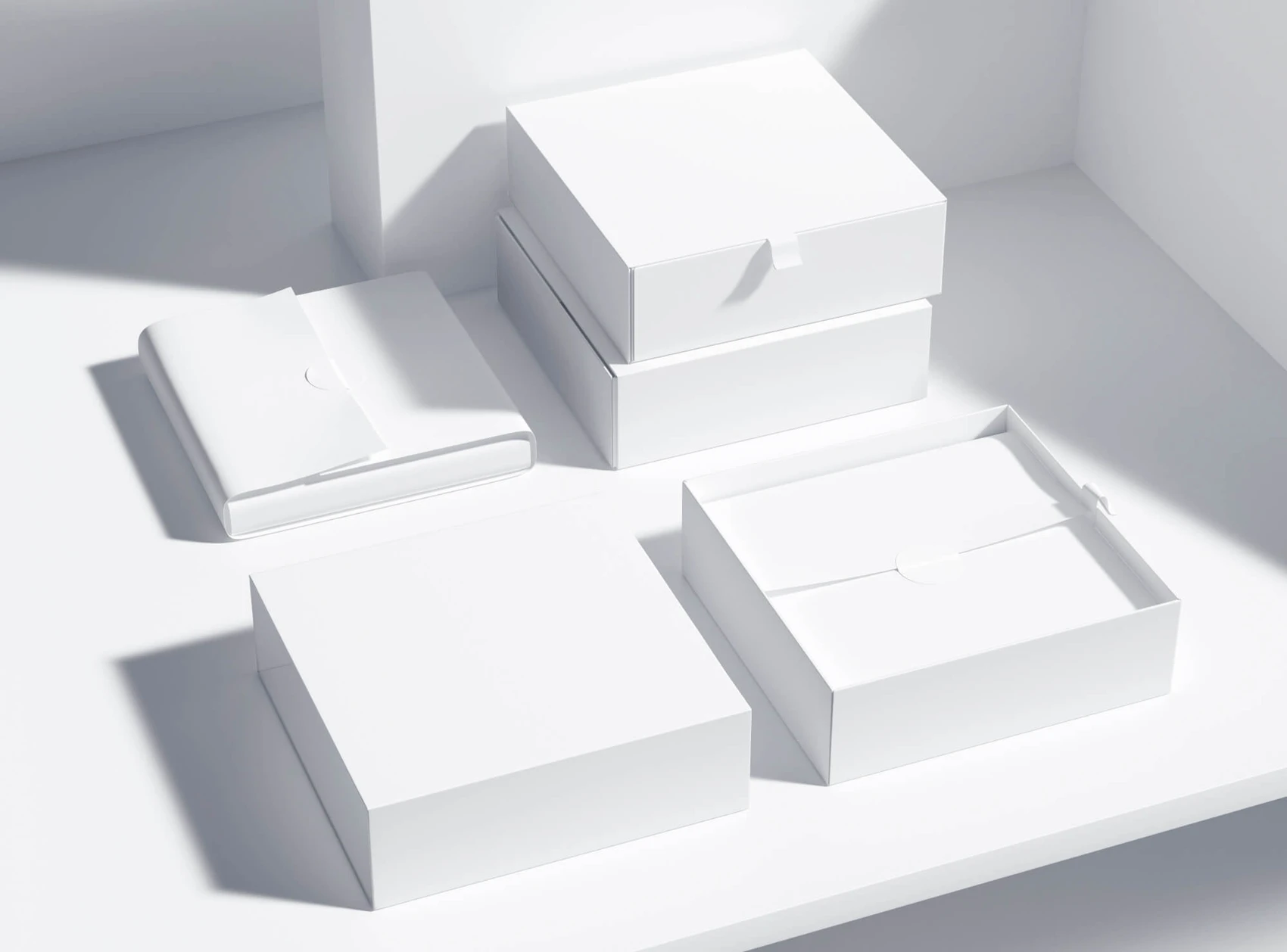 Free 3 Stylish Boxes Mockup 2