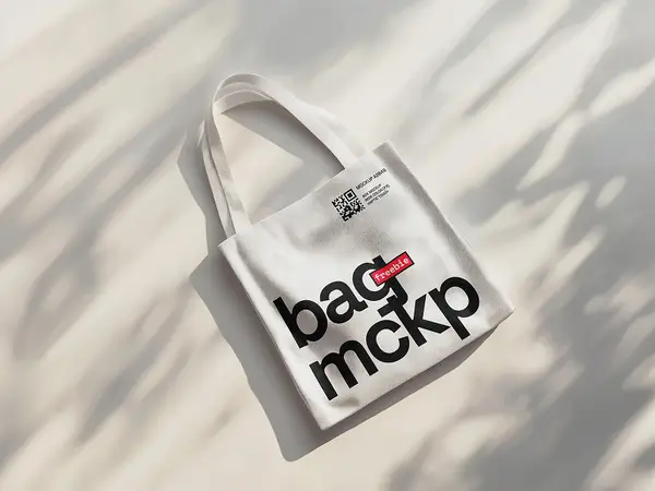 Free Tote Bag Mockup on the Floor
