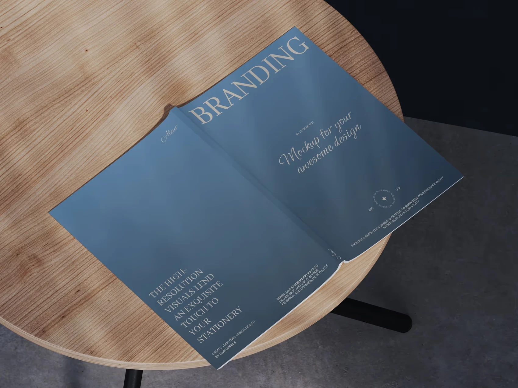 Ateur, Opened Magazine Mockup, EU, 12 1