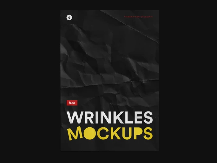 Free Crumpled Paper Mockup