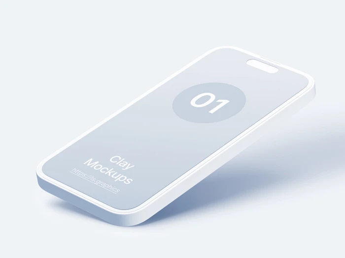 iPhone 14 Pro Clay Mockups, 08