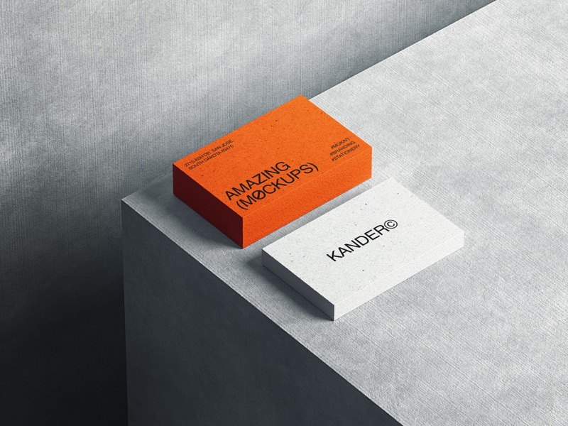 Kander, Highest-Quality Business Card Mockups, EU 01
