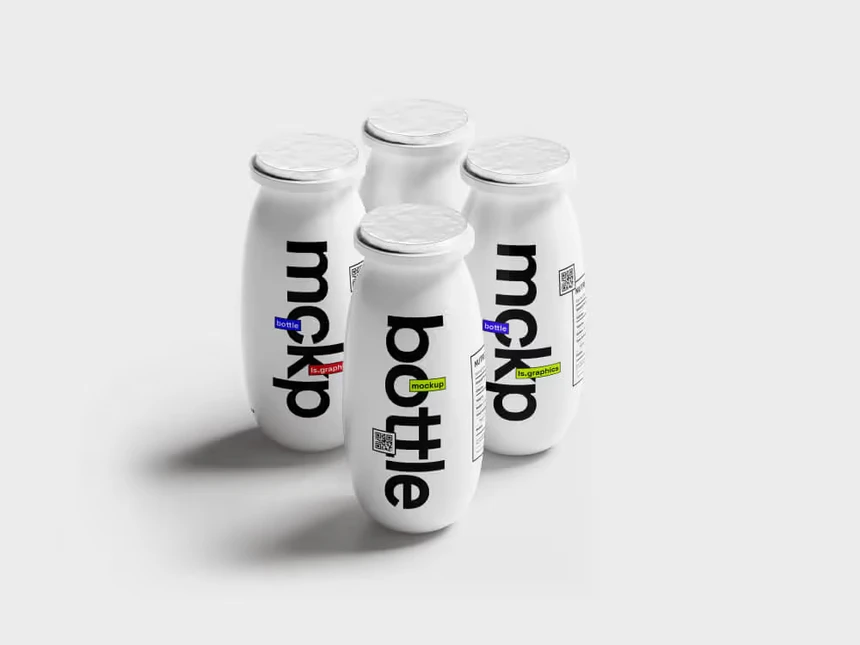 Yogurt Bottle Mockups 1