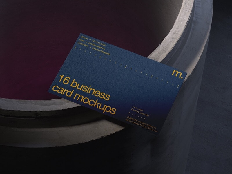 Ayon, Business Card Mockup, EU, 04