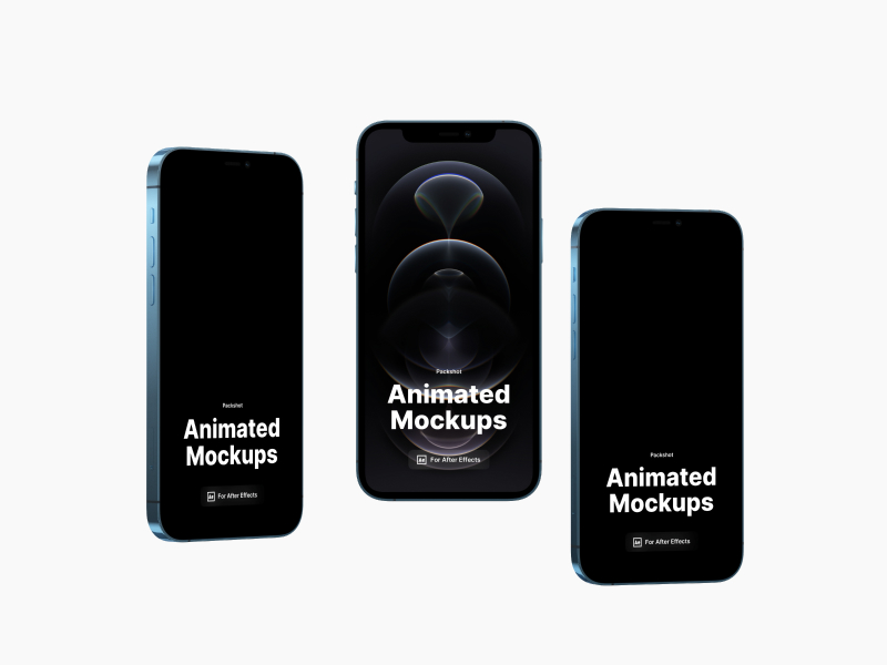 iPhone 12 Pro Looped, Animated Mockup, 06