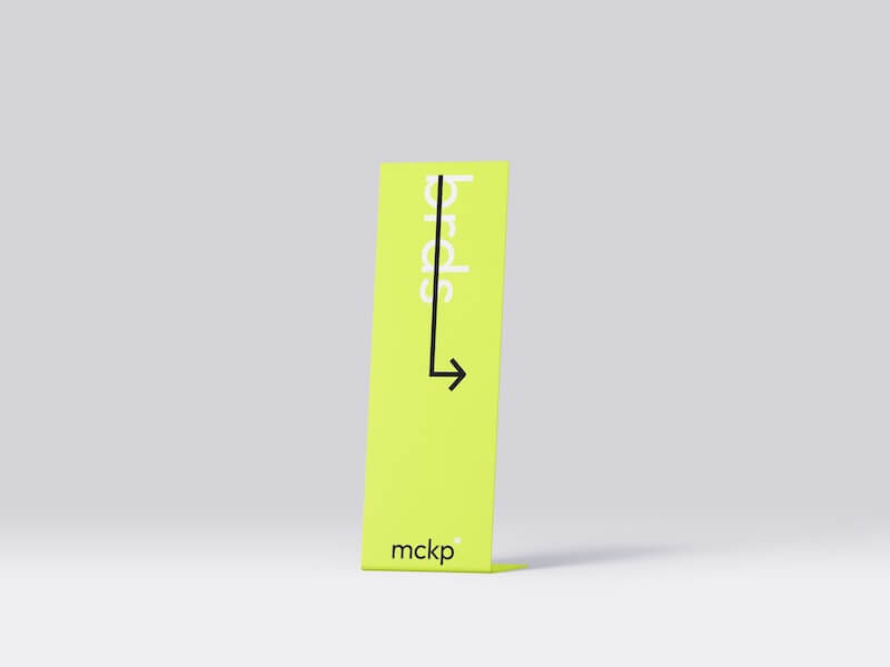 Stylish Standing Banner Mockup, Isolated, 23