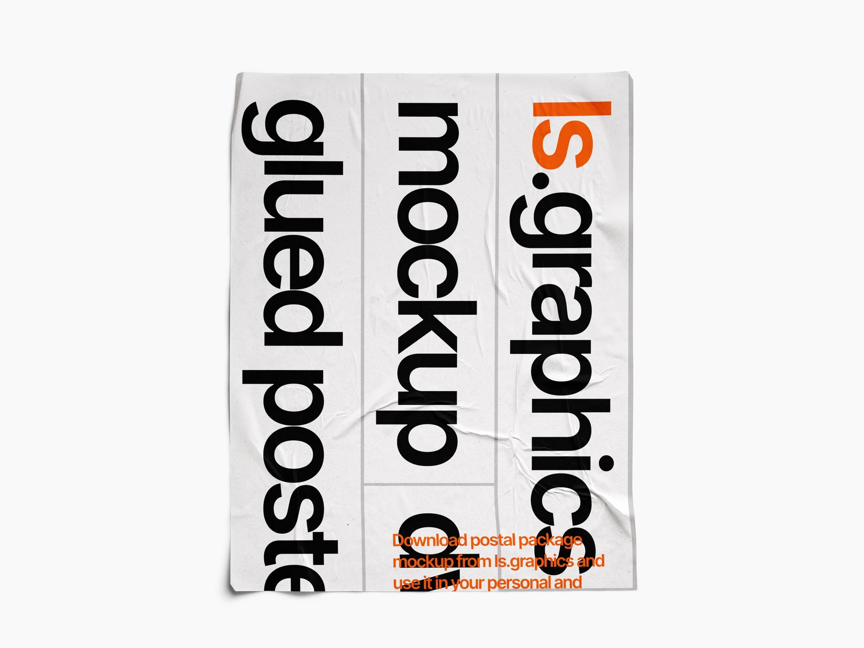 Glued Paper Mockup, US, Textured, 4 1