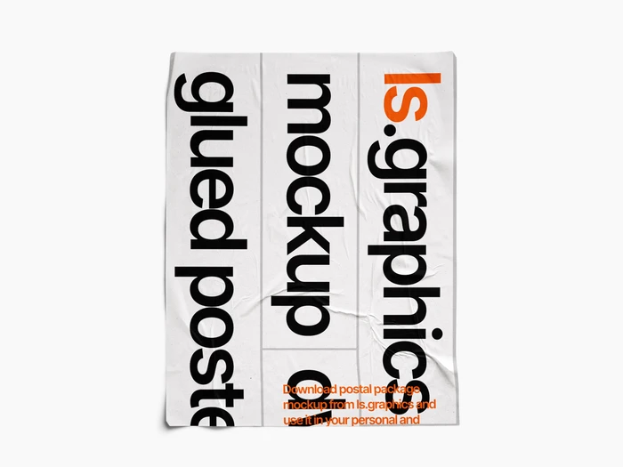 Glued Paper Mockup, US, Textured, 4