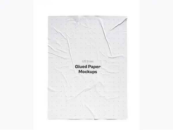 Glued Paper Mockup, US Glossy, 03