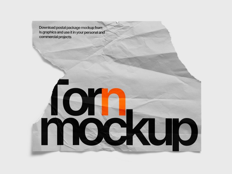 Torn Simple Poster Mockup, US, 09