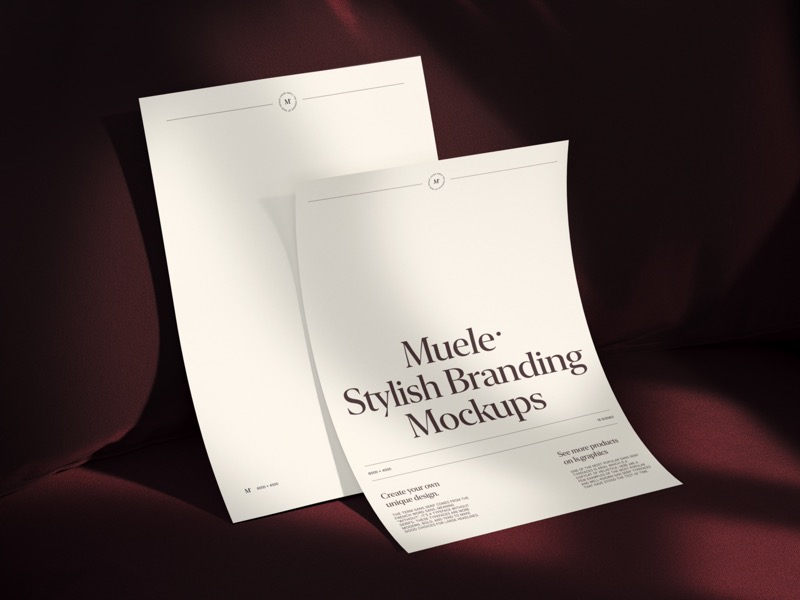 Muele, A4 Paper Mockups, EU, Scene 08